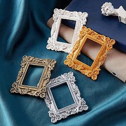 4Pcs 4 Colors Rectangle Retro Resin Photo Frames&nbsp;AJEW-FG0001-47