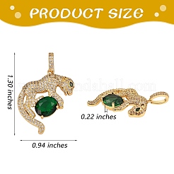 3Pcs Rack Plating Brass Micro Pave Cubic Zirconia Pendants&nbsp;ZIRC-SZ0003-88