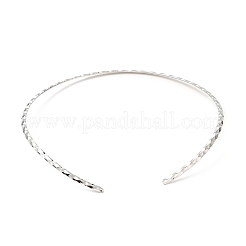 Non-Tarnish 304 Stainless Steel Rhombus Textured Wire Necklace Making&nbsp;MAK-L015-02P