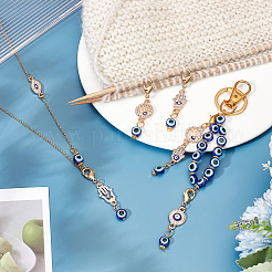 20Pcs Evil Eye Theme Pendant Decorations&nbsp;HJEW-PH0001-77