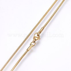 304 Stainless Steel Snake Chain Necklaces&nbsp;NJEW-F226-01G-03
