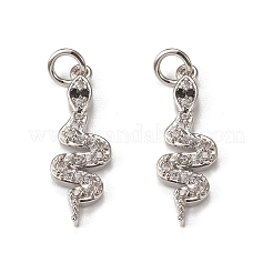 Brass Micro Pave Cubic Zirconia Pendants&nbsp;KK-E068-VB311