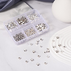 300Pcs 6 Style Tibetan Style Alloy Spacer Beads&nbsp;TIBE-YW0001-24