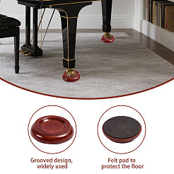 4Pcs Wood Piano Foot Mat&nbsp;AJEW-WH0455-457