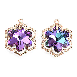 Glass Rhinestone Pendants&nbsp;GLAA-N038-14A-B02-01