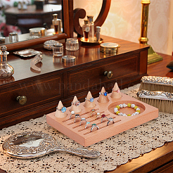 Wood Finger Ring Display Stands&nbsp;RDIS-WH0009-020