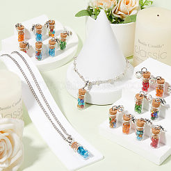 30Pcs Glass Bottle with Glass Seed Beads European Dangle Charms&nbsp;FIND-SC0012-99
