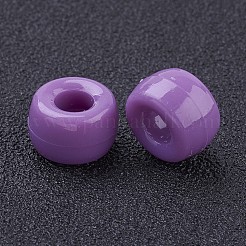 Opaque Acrylic European Beads&nbsp;X-PL338-7