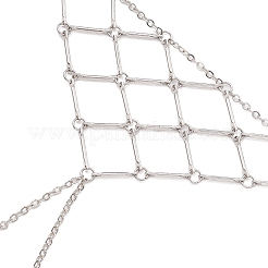 Brass Cable Chains Ring Bracelets for Women&nbsp;BJEW-JB11484-02