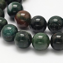 Natural Bloodstone Beads Strands&nbsp;G-N0166-04-4mm