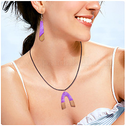 20Pcs 10 Styles Resin & Wood Pendants&nbsp;WOOD-TA0002-67A