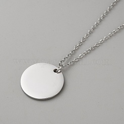 304 Stainless Steel Pendant Necklaces&nbsp;NJEW-WH0020-24P