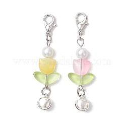 Glass Tulip Pendant Decorations&nbsp;HJEW-JM02539