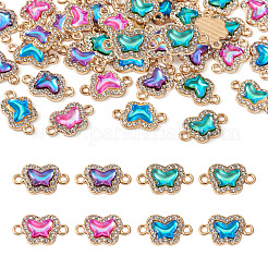 48Pcs 4 Colors Alloy Crystal Rhinestone Connector Charms&nbsp;FIND-SW0001-26