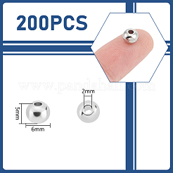 304 Stainless Steel Round Spacer Beads&nbsp;STAS-UN0058-86C-P