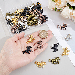 50Pcs 5 Colors Tibetan Style Alloy Pendants&nbsp;TIBE-GA0001-05