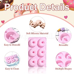2Pcs 2 Colors Donut Baking Silicone Molds&nbsp;ST-CJ0043-081