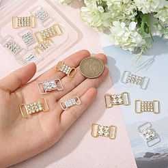 16Pcs 8 Styles Alloy Crystal Rhinestone Connector Charms&nbsp;FIND-FG0003-81