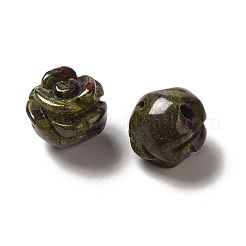 Natural Dragon Blood Carved Flower Scattered Beads&nbsp;G-O156-B-36