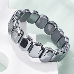 Natural Terahertz Stone Stretch Bracelets&nbsp;BJEW-M080-01B