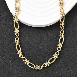 304 Stainless Steel Oval Infinity Link Chain Necklaces for Women Men&nbsp;NJEW-K249-20C-G