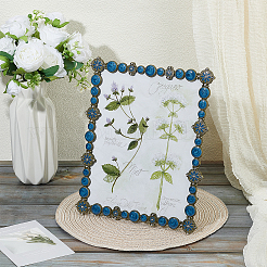 Rectangle Zinc Alloy Enamel Photo Frame Stand&nbsp;AJEW-WH0794-87C