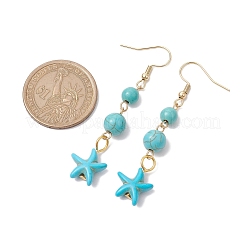 Synthetic Turquoise Dangle Earrings&nbsp;EJEW-JE05849-02