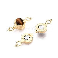 Brass Magnetic Clasps&nbsp;KK-C066-10G-02