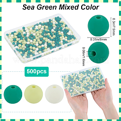 500Pcs Rubberized Style Imitated Silicone Acrylic Beads&nbsp;MACR-SP0001-07E