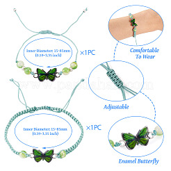 Adjustable Nylon Braided Bead Bracelets&nbsp;BJEW-TA00488