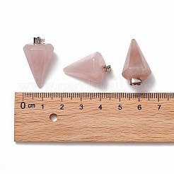 Cone/Spike/Pendulum Natural Rose Quartz Stone Pendants&nbsp;X-G-R278-82