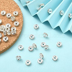 Brass Rhinestone Spacer Beads&nbsp;RB-YW0001-04C-01S