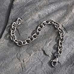 Tarnish Resistant 304 Stainless Steel Cable Chain Bracelets&nbsp;X-BJEW-I238-09P