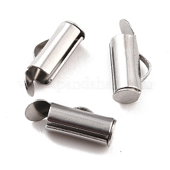 Non-Tarnish 304 Stainless Steel Slide On End Clasp Tubes&nbsp;STAS-C044-07B-P