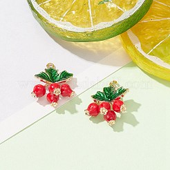2Pcs Brass Enamel Pendants&nbsp;KK-YW0001-74