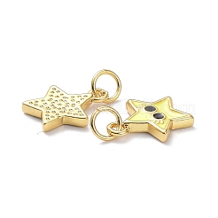 Real 18K Gold Plated Brass Enamel Charms&nbsp;KK-L206-019G-01