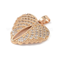 Brass Micro Pave Cubic Zirconia Pendants&nbsp;KK-P273-10A-KCG