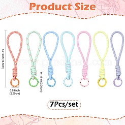 7Pcs 7 Colors Polyester Lanyard Hand Mobile Straps&nbsp;MOBA-FS0001-03