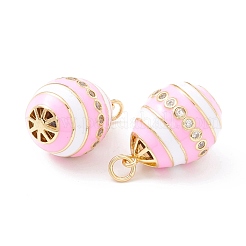 Rack Plating Brass Enamel & Zircon Pendants&nbsp;KK-B053-03G