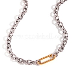 Stainless Steel Oval Cable Chain Necklaces for Women&nbsp;WGF1402-01