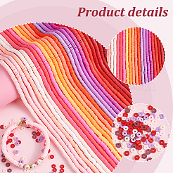 2 Bags Fixed Mixed 25-Color Handmade Polymer Clay Beads&nbsp;CLAY-PH0002-01A