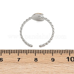 304 Stainless Steel Double Color Cuff Rings&nbsp;RJEW-S635-01GP-11