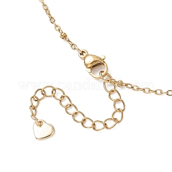 Natural Pearl Rice Beaded Pendant 304 Stainless Steel Satellite Chain Necklaces for Women&nbsp;NJEW-JN05782
