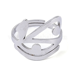 Non-Tarnish Eye of Ra/Re 201 Stainless Steel Adjustable Finger Rings&nbsp;RJEW-C074-03P