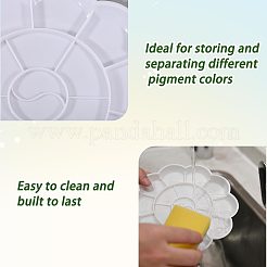 10Pcs Flower Plastic Artist Painting Palette&nbsp;AJEW-GL0003-39