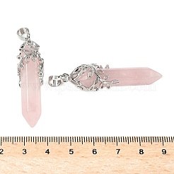 Natural Rose Quartz Pendants&nbsp;G-M450-01P-09