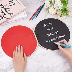 Round Wooden Cover Baby Scrapbook DIY Binder Photo Album&nbsp;DIY-WH0349-113A