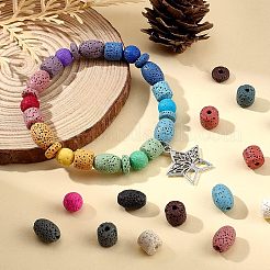 4 Strands 4 Style Natural Lava Rock Beads Strands&nbsp;G-OC0002-84