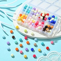 8 Colors Opaque Frosted Acrylic Beads&nbsp;MACR-CJ0001-79