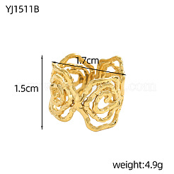 304 Stainless Steel Cuff Rings&nbsp;RJEW-OY001-06G